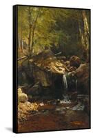 Thompson Cascade, White Mountains-Albert Bierstadt-Framed Stretched Canvas