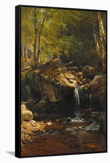 Thompson Cascade, White Mountains-Albert Bierstadt-Framed Stretched Canvas