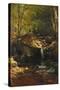 Thompson Cascade, White Mountains-Albert Bierstadt-Stretched Canvas