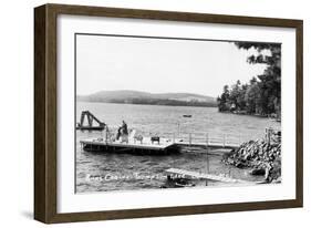 Thompson Lake, Maine, View of Rich's Cabin and Dock-Lantern Press-Framed Art Print