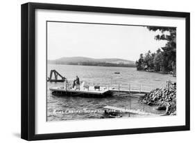 Thompson Lake, Maine, View of Rich's Cabin and Dock-Lantern Press-Framed Art Print