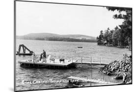 Thompson Lake, Maine, View of Rich's Cabin and Dock-Lantern Press-Mounted Art Print