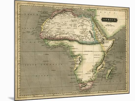 Thomson's Map of Africa-Thomson-Mounted Art Print