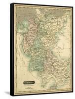 Thomson's Map of Germany-Thomson-Framed Stretched Canvas