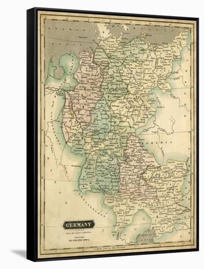 Thomson's Map of Germany-Thomson-Framed Stretched Canvas