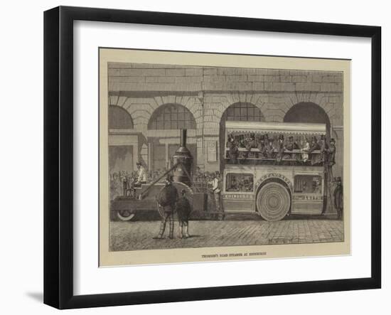 Thomson's Road Steamer at Edinburgh-null-Framed Giclee Print