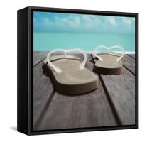 Thong Shoes-null-Framed Stretched Canvas