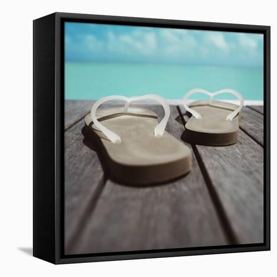 Thong Shoes-null-Framed Stretched Canvas