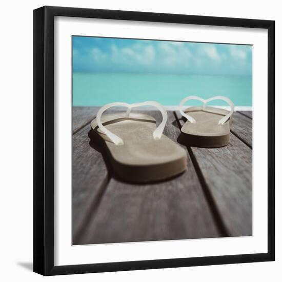 Thong Shoes-null-Framed Photographic Print