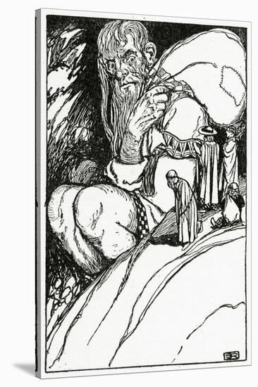 Thor and the Giant Skrymir, from 'The Book of Myths' by Amy Cruse, 1925-null-Stretched Canvas