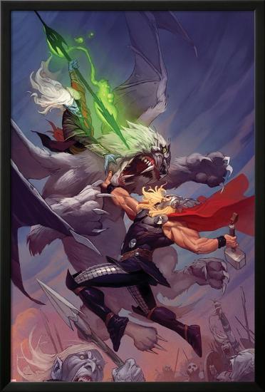Thor: God of Thunder #13 Cover: Thor, Malekith-Ron Garney-Lamina Framed Poster