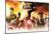 Thor, Hulk, Captain America, Hawkeye, Black Widow, and Iron Man from The Avengers: Age of Ultron-null-Mounted Poster