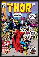 Thor No.179 Cover: Thor, Balder and Sif-Jack Kirby-Lamina Framed Poster
