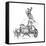 Thor Riding in Chariot Drawn by Goats and Wielding His Hammer-null-Framed Stretched Canvas