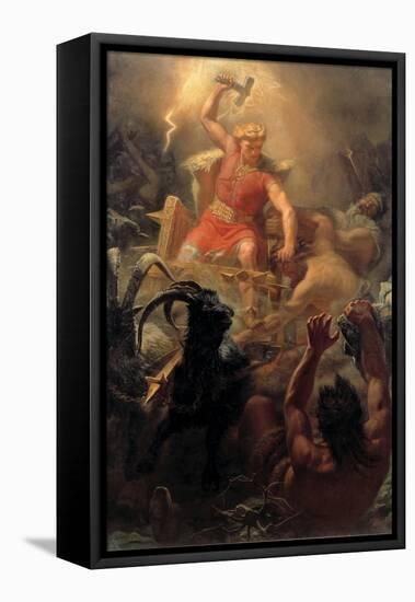 Thor's Fight with the Giants-Marten Eskil Winge-Framed Stretched Canvas