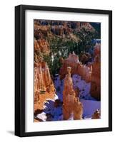 Thor's Hammer During Winter, Yellowstone National Park, USA-Carol Polich-Framed Photographic Print