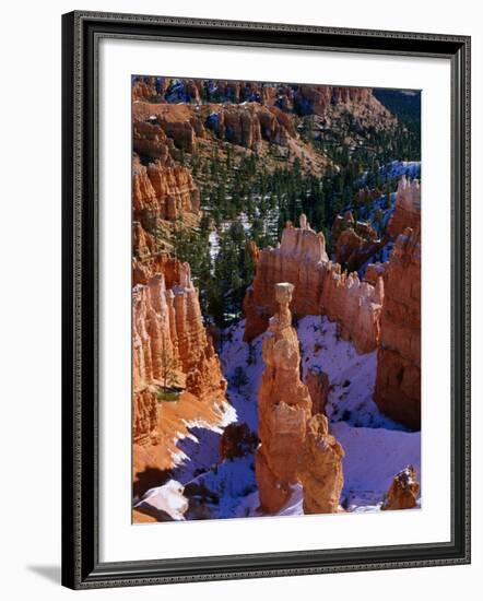 Thor's Hammer During Winter, Yellowstone National Park, USA-Carol Polich-Framed Photographic Print