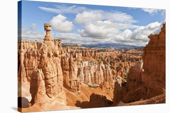 Thor's Hammer from the Navajo Loop Trail on a Partially Cloudy Day-Eleanor Scriven-Stretched Canvas