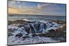 Thor's Well with surf cascading into the well along the Oregon coastline-Darrell Gulin-Mounted Photographic Print