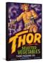 Thor Vegetable Label - Holtville, CA-Lantern Press-Framed Stretched Canvas