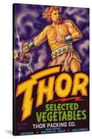 Thor Vegetable Label - Holtville, CA-Lantern Press-Stretched Canvas