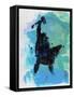 Thor Watercolor-Jack Hunter-Framed Stretched Canvas