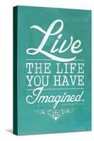 Thoreau Live The Life You Have Imagined Quote-null-Stretched Canvas