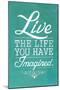 Thoreau Live The Life You Have Imagined Quote-null-Mounted Poster