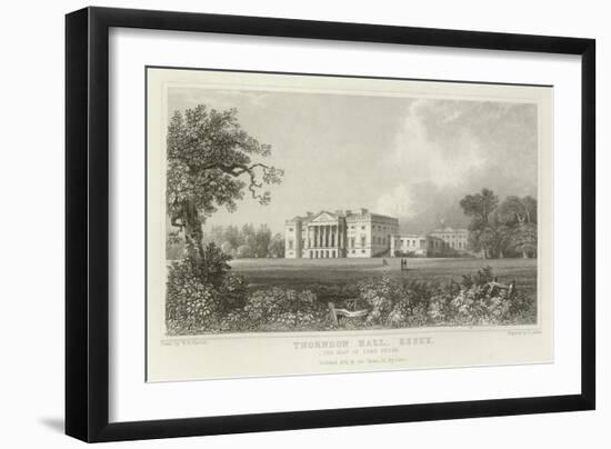 Thorndon Hall, Essex, the Seat of Lord Petre-William Henry Bartlett-Framed Giclee Print