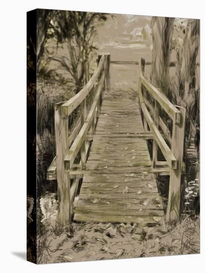 Thornham Bridge Sketch-Tim Kahane-Stretched Canvas