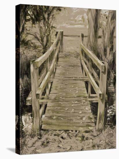 Thornham Bridge Sketch-Tim Kahane-Stretched Canvas