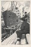 "The Old Shipyard", a Carpenter Shapes the Timbers of a Sailing Vessel-Thornton Oakley-Mounted Art Print