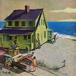 "Fathers Off Fishing," Saturday Evening Post Cover, June 18, 1960-Thornton Utz-Giclee Print