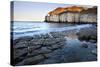 Thornwick Bay at Sunset-Mark Sunderland-Stretched Canvas