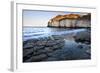 Thornwick Bay at Sunset-Mark Sunderland-Framed Photographic Print