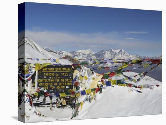 Thorong La (Thorung La), Pass at 5416m, Annapurna Conservation Area, Gandaki, Pashchimanchal, Nepal-Jochen Schlenker-Stretched Canvas