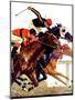 "Thoroughbred Race,"August 4, 1934-Maurice Bower-Mounted Giclee Print