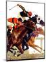 "Thoroughbred Race,"August 4, 1934-Maurice Bower-Mounted Premium Giclee Print