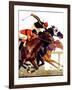 "Thoroughbred Race," Saturday Evening Post Cover, August 4, 1934-Maurice Bower-Framed Giclee Print