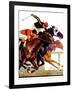 "Thoroughbred Race," Saturday Evening Post Cover, August 4, 1934-Maurice Bower-Framed Giclee Print