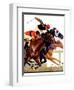 "Thoroughbred Race," Saturday Evening Post Cover, August 4, 1934-Maurice Bower-Framed Giclee Print