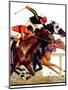 "Thoroughbred Race," Saturday Evening Post Cover, August 4, 1934-Maurice Bower-Mounted Giclee Print