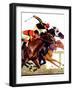 "Thoroughbred Race," Saturday Evening Post Cover, August 4, 1934-Maurice Bower-Framed Giclee Print