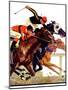 "Thoroughbred Race," Saturday Evening Post Cover, August 4, 1934-Maurice Bower-Mounted Giclee Print