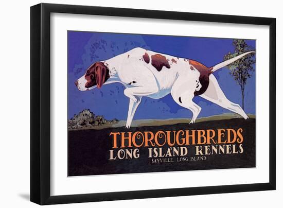 Thoroughbreds, Long Island Kennels-null-Framed Art Print