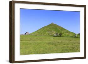 Thorpe Cloud, a Conical Hill with Hawthorns in Blossom and Barn, Dovedale-Eleanor Scriven-Framed Photographic Print