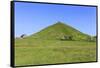 Thorpe Cloud, a Conical Hill with Hawthorns in Blossom and Barn, Dovedale-Eleanor Scriven-Framed Stretched Canvas