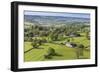 Thorpe Village, Elevated View from Thorpe Cloud, Spring, Near Dovedale, Peak District-Eleanor Scriven-Framed Photographic Print