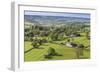 Thorpe Village, Elevated View from Thorpe Cloud, Spring, Near Dovedale, Peak District-Eleanor Scriven-Framed Photographic Print