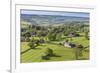 Thorpe Village, Elevated View from Thorpe Cloud, Spring, Near Dovedale, Peak District-Eleanor Scriven-Framed Photographic Print